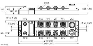 [100004425] Turck Managed Ethernet Switch, 8 × 100-Mbit Ports, 2 × 1-Gbit Ports (TBEN-L5-SE-M2)