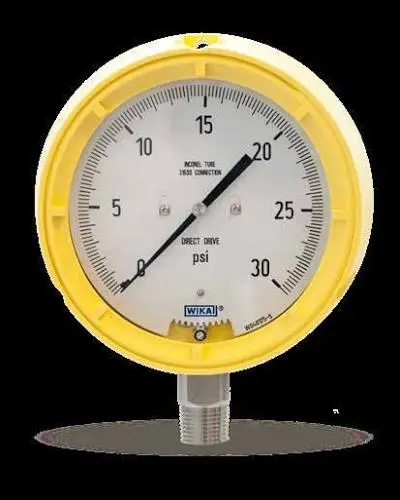 Wika 26x.34 Series 4.5" Pocan XSEL® Process Gauge, Dry/Fillable, Monel® Alloy Parts