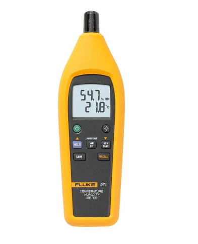 [5160597] FLUKE-971 CAL TEMPERATURE/ HUMIDITY METER, CAL TRACEABLE W DATA