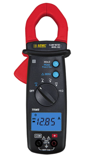 [2139.82] AEMC Clamp-on Meter Model 505 (TRMS, AC/DC, 400AAC/DC, 600VAC/DC, Ohms, Continuity) RATED 600V CAT IIIReplacement for Cat #2117.22 - Model 503