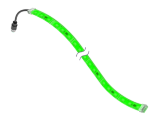 [815422] Banner WLF12 Pro Flexible Strip: 900 mm; 12 V dc or 12-30 V dc when using LC25 LED Controller; IP66, IP67, IP69K; RGB; Clear; Non-Cascadable; 150 mm (6 in) 4-pin M12 PVC Pigtail QD (WLF12PXRGB900SQP)