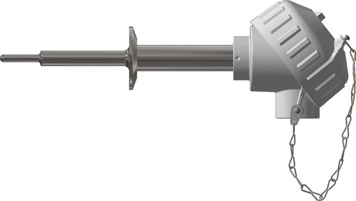 [R1T185L88R483-04-CIP-2-5-63] Pyromation CIP Sanitary Reduced-Tip RTD, Single 3-Wire, 4" Immersion, 1/2" > 1/4" Tip, PP Head, 2" OD, SS CIP Tri-Clamp