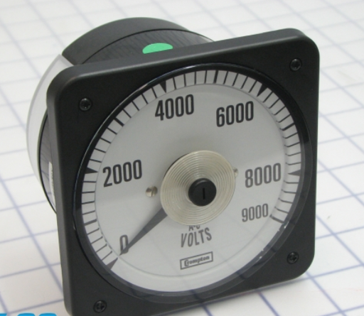 [007-05AA-FARL-SD] CROMPTON  ANALOG SWITCHBOARD METER MODEL 007 RANGE 0-1 mADC SCALE 0-200 PERCENT POWER  4.5" METER