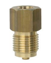 [9090258] Wika 910.14 Series Adapter, Brass, G 3/8 Female to G 1/2 B Male