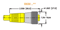 [U5128] Turck Actuator and Sensor Cordset, Connection Cable (RKM 66-6M) 6M Length