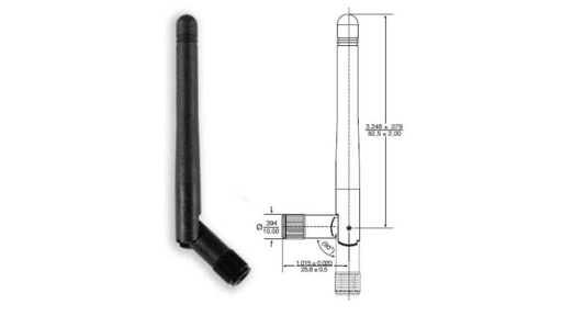 [FAC90701_0000] HMS Wi-Fi small hinged antenna (replacement to antenna normally packaged with Cosy base unit or Flexy Wi-Fi ext card)