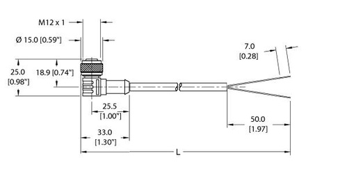 [U2209-3] Turck Actuator and Sensor Cordset, Connection Cable (WK 4.2T-10)