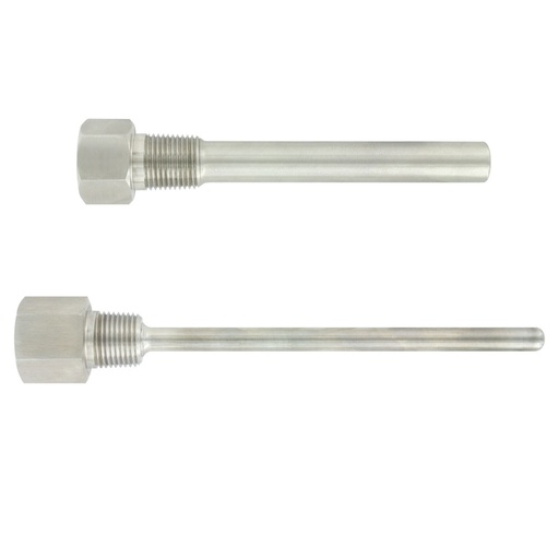 [TE-TNS-N253N-00] Stainless steel thermowell with 1/2° NPT process connection, 2-1/2° length