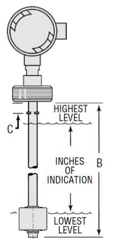 [W1128369] Gems Continuous Level Sensor, 4-20mA, 2" NPT, 29" Measuring Range, 31.56" Overall Length - XT800-3-SS-SS-.5-29-52200-EP-H---collars