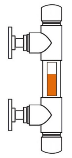 [826630 Sodium Hypochlorite 12.5%] Gems PVC SureSite Level Indicator, BP-1A-T2-S4/2"150#-B2-25.000-33.000-PP1---- (826630 Sodium Hypochlorite 12.5%)