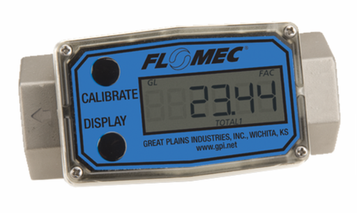 [G2S15NQ9GMB] FLOMEC G2 SERIES PRECISION TURBINE METER 1-1/2" NPT, STAINLESS STEEL, Q9 Display in Gallons
