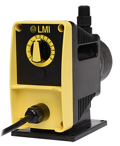 [PD041-927NP] LMI Machined FastPrime™ Manual Control Chemical Metering Pump, 250 PSI, 0.68 GPH (16.32 GPD), 316SS Head, Fittings, Balls, Seat, PTFE O-Ring, 1/4" NPT Port, 115/230 VAC