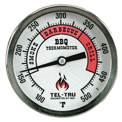 [351L02FBAKLAAAA] Tel-Tru BQ300 3" Dial Thermometer, Back Connected, 100/500F, 1/2" NPT, 2.5" Stem
