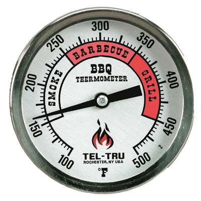 [351L04FBAKLAAAA] Tel-Tru BQ300 3" Dial Thermometer, Back Connected, 100/500F, 1/2" NPT, 4" Stem