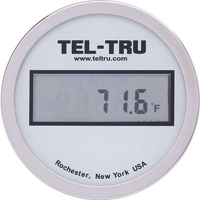 [ND3CXDV11W1-P12156] Tel-Tru 3" Digital Thermometer, Bottom Connected, -67/302F, 1/2" NPT, 15" Stem