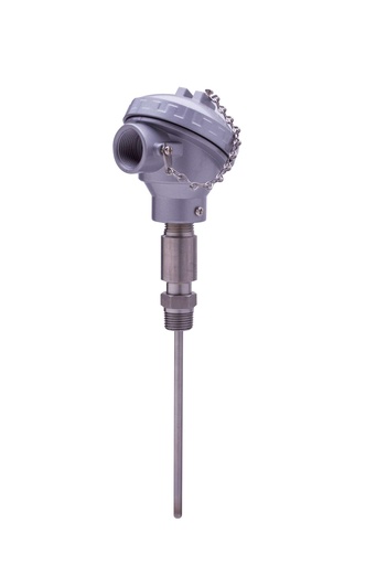 [NPAA3209A101D03C1] Tel-Tru Industrial RTD, 1/2" NPT, 9" Probe, 1/4" OD, Cast Aluminum Head, Transmitter - 3W RTD, 4-20mA