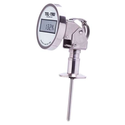 [SD3AXDV11W3-P22IC3-20] Tel-Tru 3" Digital Thermometer, Adjustable Angle Connected, -67/302F, 2" Sanitary Flange, 1.625" Stem