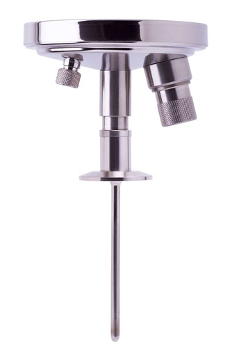 [SD5BB09113-P32023-10] Tel-Tru 5" Digital Thermometer, Back Connected, -75/750F, 1.5" Sanitary Flange, 2.5" Stem