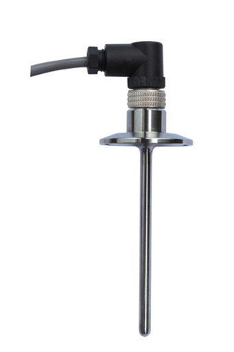 [SPAA32061001A0500] Tel-Tru Sanitary RTD, Single 3-Wire, 1/4" OD x 6" Probe, M12 w/Mating Connector, 5' Cable