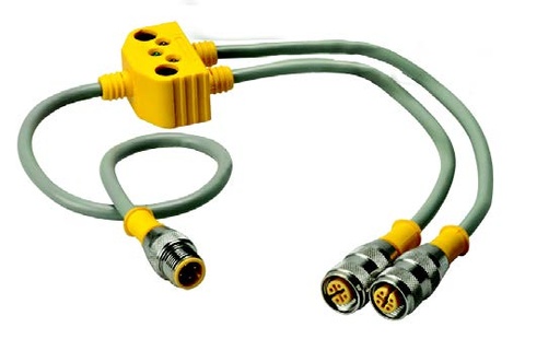 [U0098-11] Turck  (VB2-FSM 4.4/2RK 4.4T-0.3/0.3/S651) Eurofast® 2 - Branch Splitters, Parallel Wiring