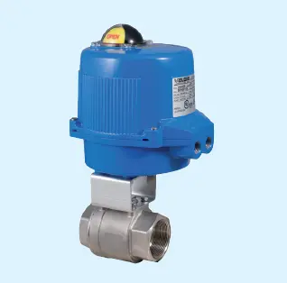 [M8E0126-003-1-1/2] 1-1/2" 2-Way, Stainless Steel NPT Ball Valve w/ 100-240VAC Metal On/Off Electric Actuator 