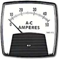 [ST123DC50mV4000A] 4.5" 'BIG LOOK' METER, R = 0-50mVDC, S = 4000ADC