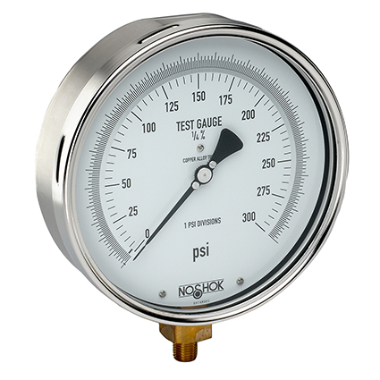 NoShok 800 Series 6" Precision Test Pressure Gauge