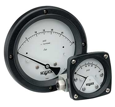 NoShok 1000 Series Piston Pressure Gauge