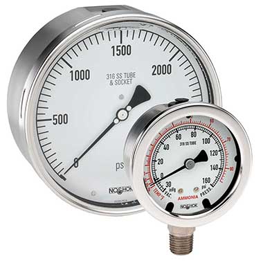NoShok 500 Series SS Pressure Gauge