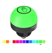 [807912] Banner K50 Pro Touch Series: 3-Color RGB Touch Sensor with Vibration Feedback; 12-30 V dc; Polycarbonate; IP67, IP69K; Bimodal, NO, Momentary; Multicolor; 150 mm (6 in) 5-pin M12 PVC Pigtail QD (K50PTVAMGRY3QP)