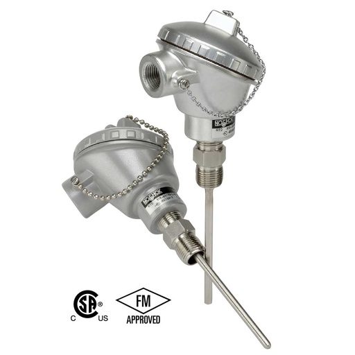 NoShok 910/915 Series Industrial RTD, Probe Type w/Connection Head