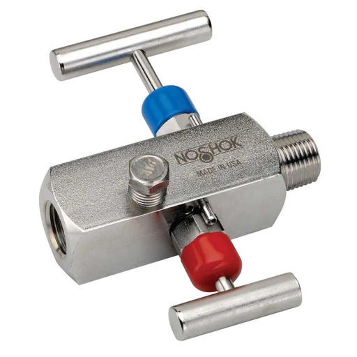 NoShok 2070 Series 2-Valve Block & Bleed, Hard Seat Needle Valve
