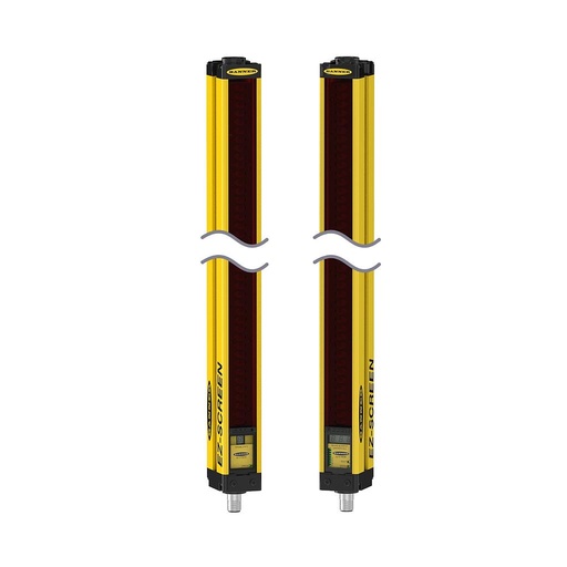 [72386] Banner EZ-SCREEN Pair; Resolution: 14 mm; Range: 6 m (20 ft); Defined Area: 1200 mm (47.2 in); Housing Length: 1270 mm (50.0 in); Connection: 8-pin M12 Connectors; Emitter: No test input (SLSP14-1200Q88)