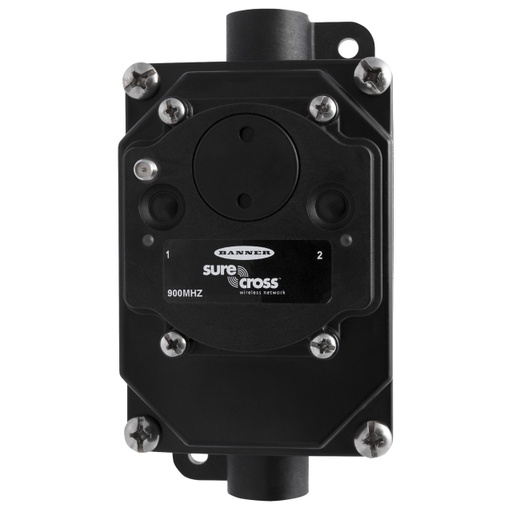 [88445] Banner MultiHop 900 MHz FlexPower DataRadio; with DC Latch output (H-Bridge); 2 Discrete Input and 2 Event Counters; Black E housing (DX80DR9M-DCLATCHE)