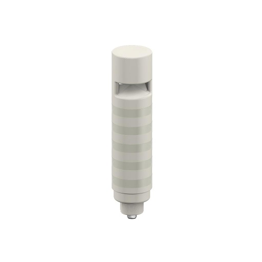 [94077] Banner TL50 Compact Tower Light: Gray Housing: 5-Color; Omnidirectional Continuous Audible Indicator; Voltage: 12-30 V dc or 24 V ac; Environmental Rating: IP67; Input: Bimodal; Colors: White Green Blue Yellow Red; 8-pin M12 Integral QD (TL50CWGBYRAOSCQ)