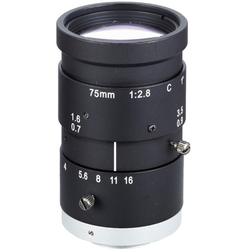 [97352] Banner Megapixel C-Mount 75 mm Lens; with Focus & Aperture Lock; Imager Size: 1 in - Metal Housing; Evetar (LCF75LEVMP)