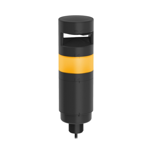 [97461] Banner TL70 Tower Light, Black Housing: 1-Color Audible Indicator; Voltage: 100-240 V ac; Environmental Rating: IP65; Colors: Red; Supports 1-4 Modules; 2 m (6.5 ft) Integral Cable (TL70ZRA)