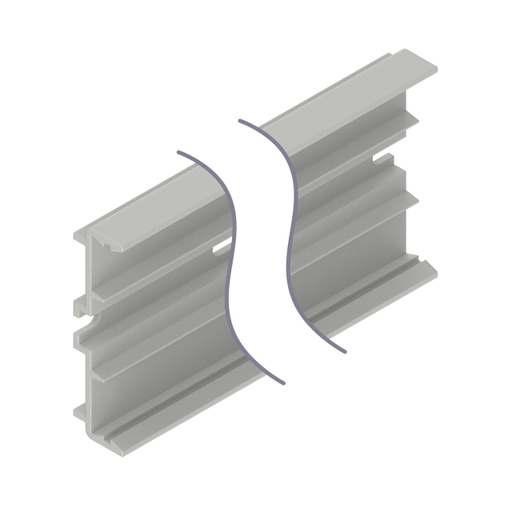 [09325] Mounting Track: 100 mm (4 in) Length; PVC Mounting Track for Multiple Systems; 2 Slots; 100 mm (4 in) Long (TR100-4)